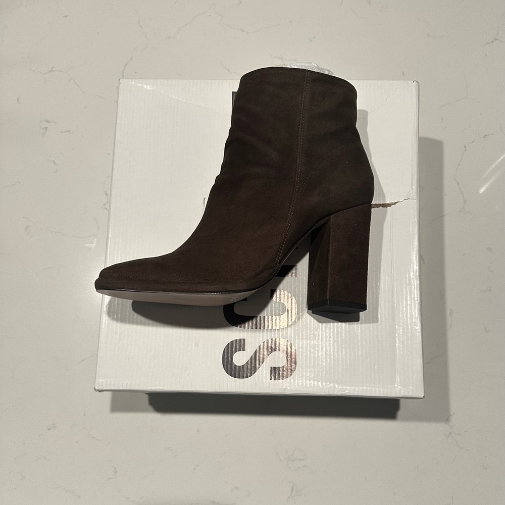 Schutz Brown Suede Ankle Boots
